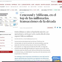 Cencosud y Millicom, en el top de las millonarias transacciones de la dcada